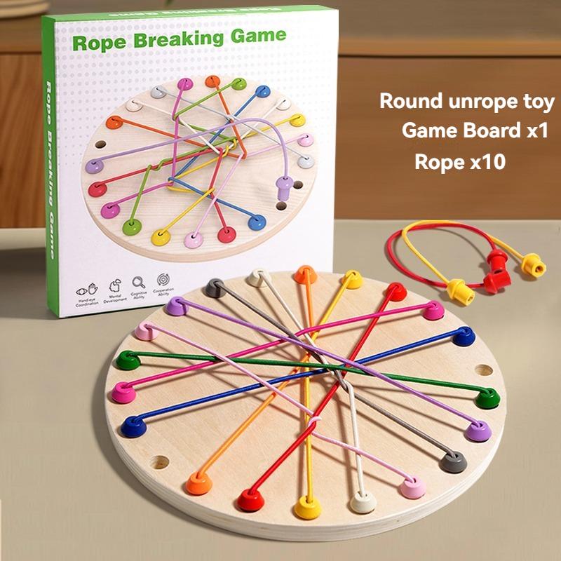 Knots Rope Untangling Game Challenge Puzzle Strategy Board Game Untying Rope Educational Lacing Untangling Toy For Boys And Girl