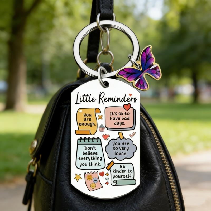 Motivational You Are Enough Keychain Stainless Steel Keyring Inspirational Gift Suitable For Car Key And Everyday Carry