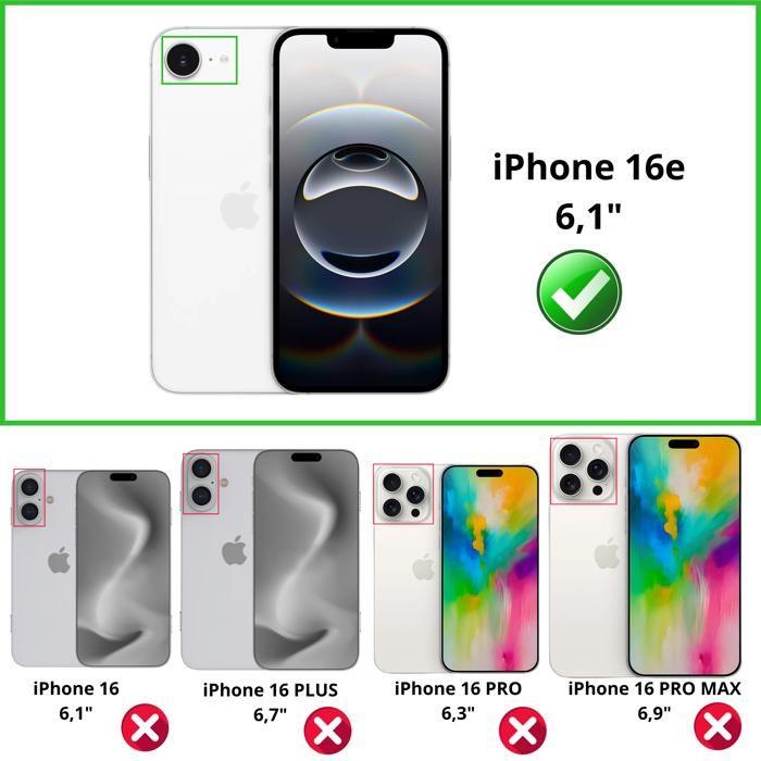 Coque pour iPhone 16e - Silicone Transparent avec Cercle magnétique intégré Phonillico®