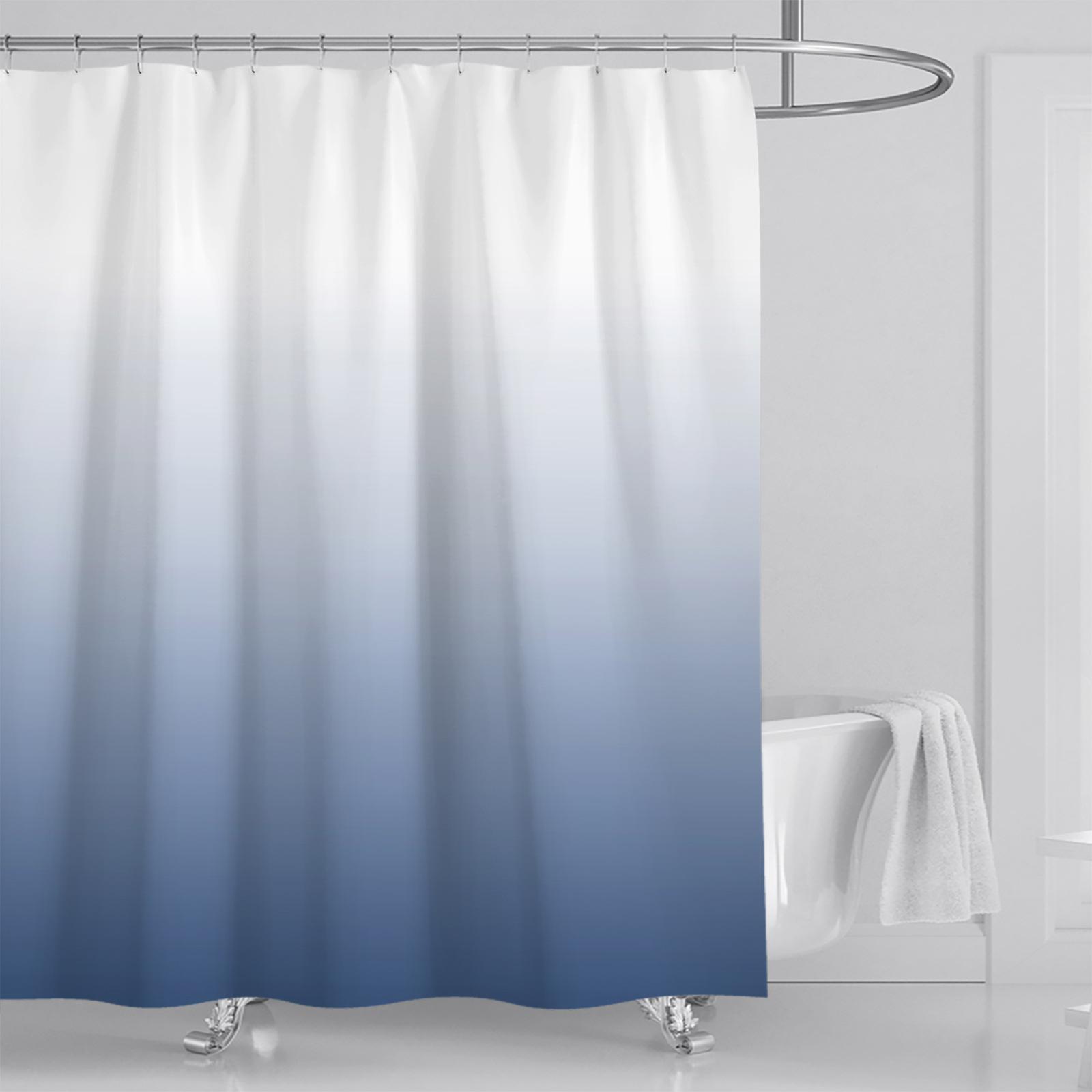 Tende da Doccia a Colori Degradanti Impermeabili Spesse per Bagno Vasca da Bagno Copertura Ampia Grande con Ganci