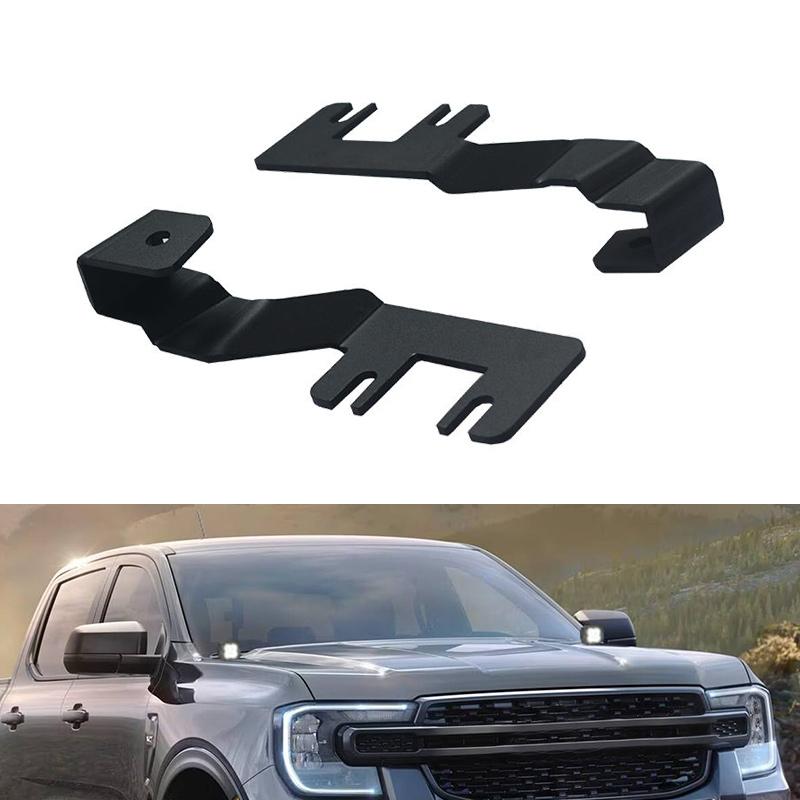 2Pcs Hood Ditch Light Bar Mount Brackets Kit Led Pod Light Work Light Bracket for Ford Ranger 2023 2024 2025