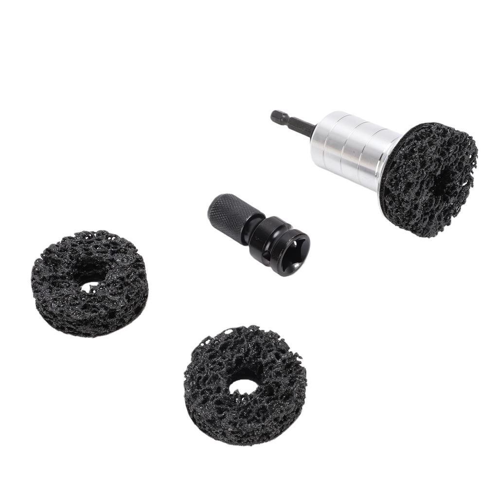 Radnaben-Aufbereitungs-Kit Wasserdichtes Radbolzen- und Radnaben-Reiniger-Kit mit Doppelkopfabapter für Bohrmaschine 1 Zoll Angetriebener Schraubenschlüssel