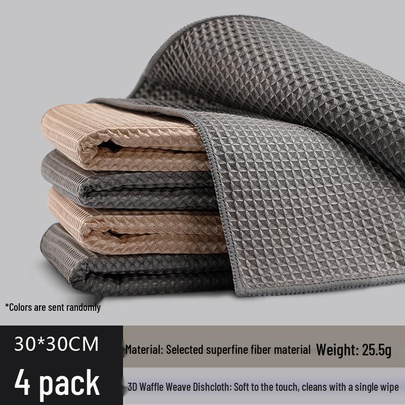 

Жиростойкая микрофибровая салфетка для посуды: впитывает воду, не оставляет ворсинок, идеально подходит для кухни и домашнего использования.