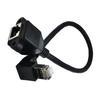 RJ45 Ethernet Extension Cable with Space Saving 90Degree Designing Cord Left/Right/Up/Down Elbowed Line