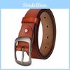 Mens Spring Leather Belt With Twolayer Design And Metal Pin Buckle For Men