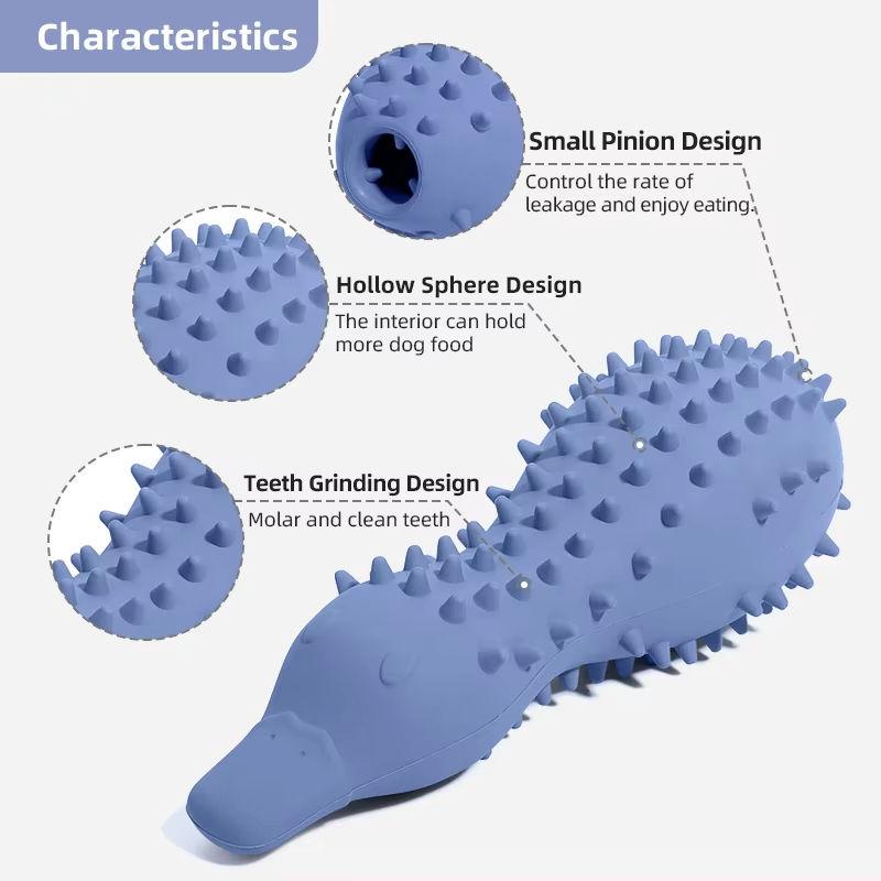 Interactive Classic BPA Free Puppy Chew Toys for Large/Medium Breed Dogs-Teeth Cleaning Food Grade Silicone Dog Toy