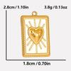 6pcs Real Gold Plated Sun Moon Star Charm Cross Stainless Steel Charms For Jewelry Making Supplies Flower Heart Handmade Pendant