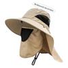 Summer Sun Hat Sun Protection Spring Outdoor UV Resistant Fishing Face Shield Sun Hat Large Brimmed Fisherman Hat For Male Woman