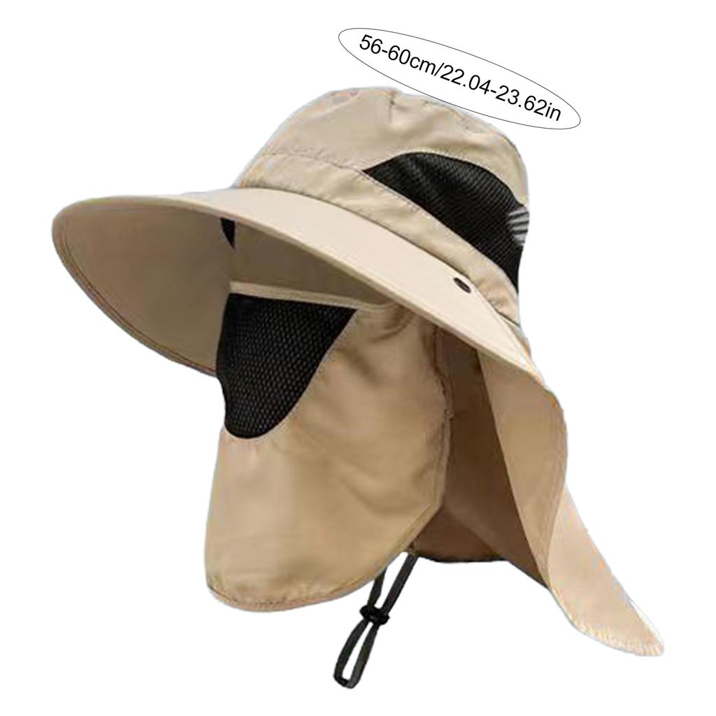 Summer Sun Hat Sun Protection Spring Outdoor UV Resistant Fishing Face Shield Sun Hat Large Brimmed Fisherman Hat For Male Woman