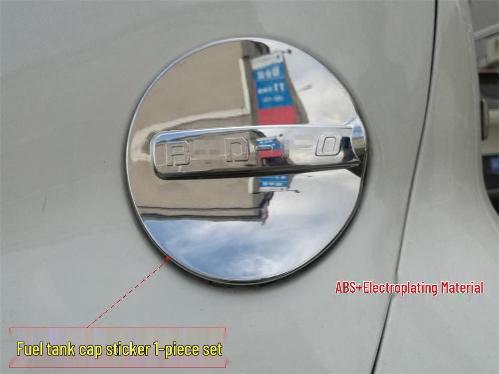 BYD F0 Rear Taillight Cover, Headlight Frame, Fuel Tank Cap, Front Fog Light Cover, and Decorative Frame Modifications.