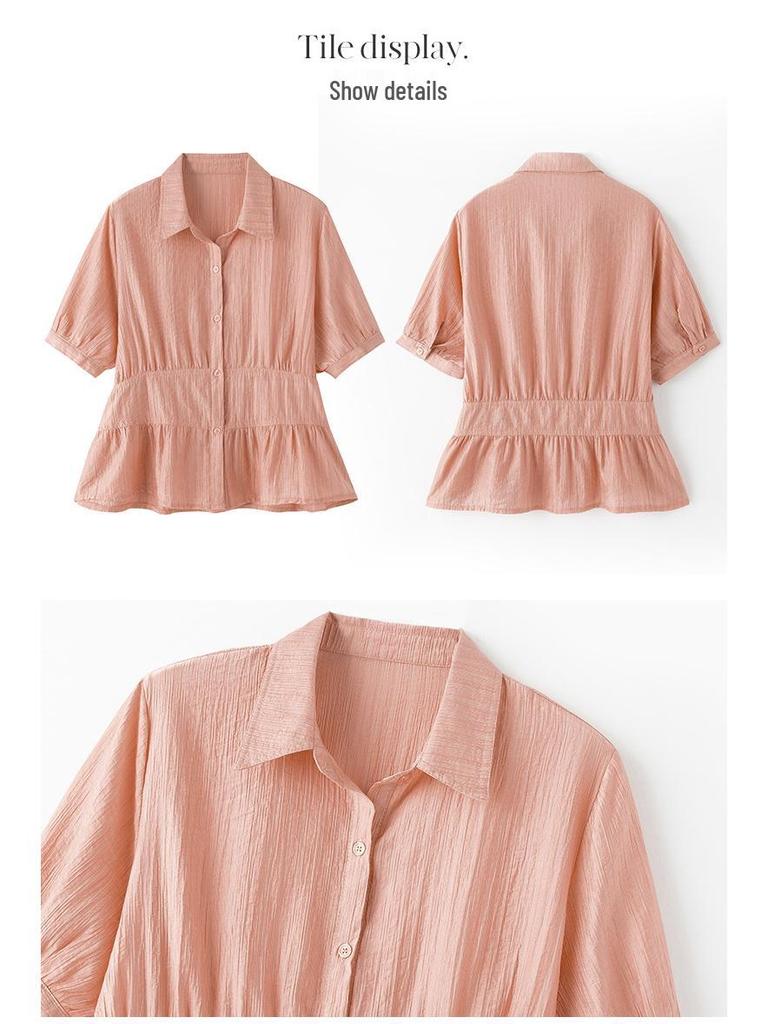 Stylish Tencel Short-Sleeve Top for Women: Age-Defying Summer Fashion