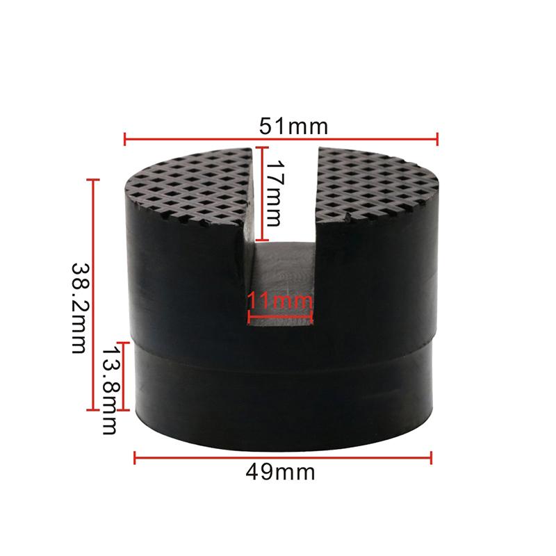 Universal Fit Rubber Pad for Car Lift Jack Stand; Slotted Adapter for Welds Protection; Jack Pad Accessory For Floor