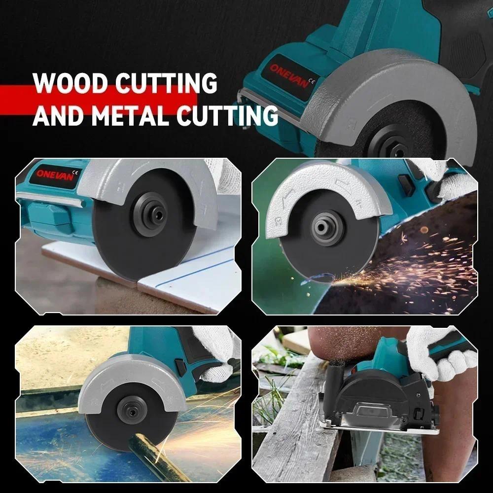 3Inch Brushless Electric Angle Grinder 20000 RPM Electric Circular Saw Cordless Portable Cutting Polishing Power Tool
