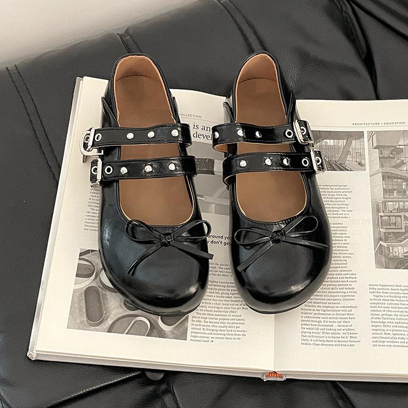 

Туфли Мэри Джейн в балетном стиле, женские, маленькие кожаные туфли для девочек, летняя мода, ретро, повседневные, на плоской подошве, мягкие туфли-лодочки 35