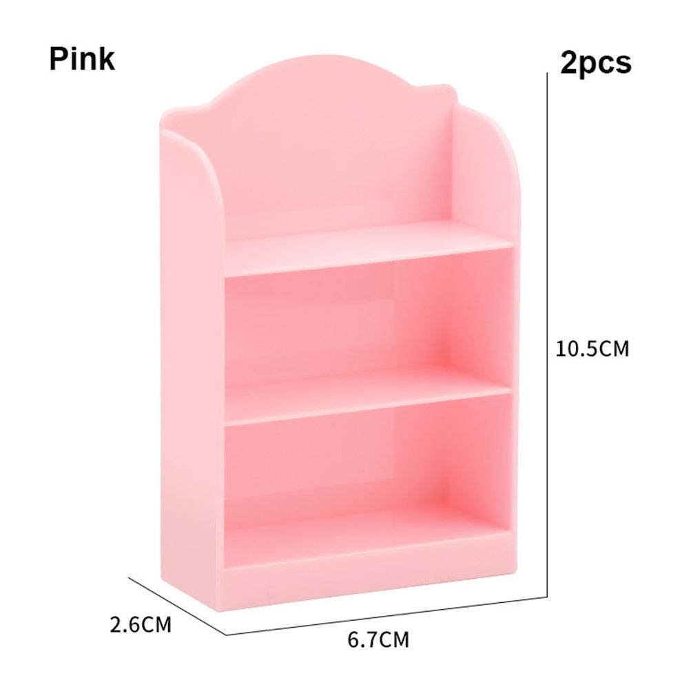 2pcs Plastic Supermarket Display Shelf  Miniature Furniture Accessories