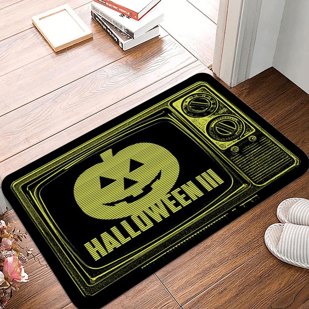 Horror Pumpkin Door Mat Halloween Theme Entrance Door Mat Home Door Decoration Front Door Welcome Mat Living Room Bedroom Carpet