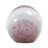 Fujiei Glass Interior Bubble Pink Glass Polka Dot Object, GO-009, Ornament, Decoration, Paperweight, Bubble,