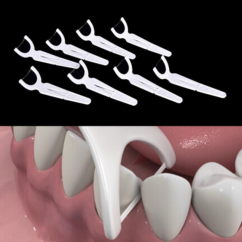 30Pcs/Box Sticks Health Tooth Clean Picks Dental Floss Flosser Toothpicks