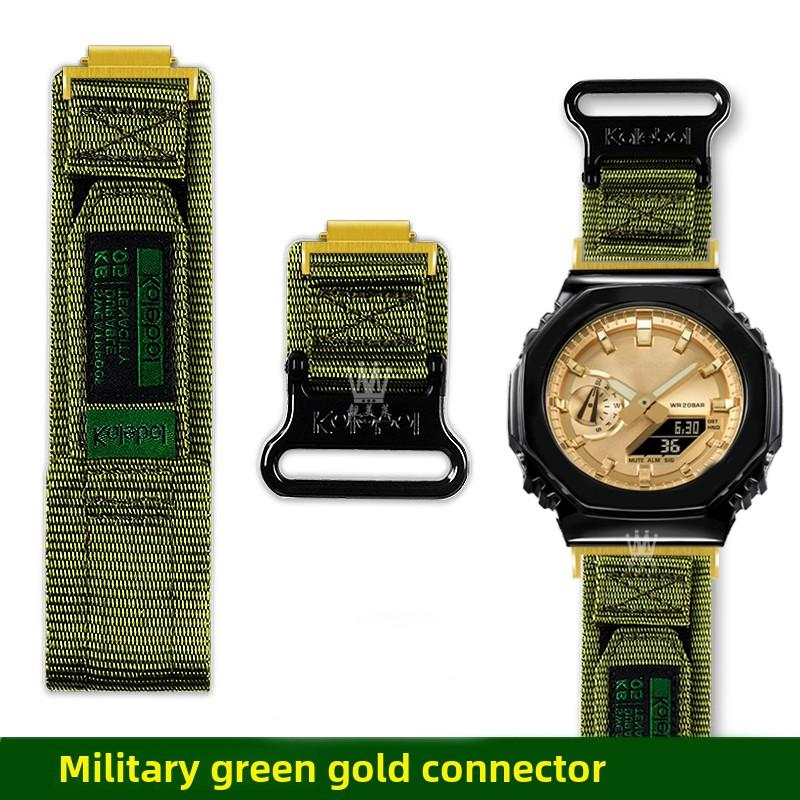 GA2100 Design s poutkem Plátěný řemínek Pro Casio G-SHOCK 5611 GA-2100 GA-2110 GA-B2100 Pánský Venkovní sport Nylonový řemínek na hodinky příslušenství