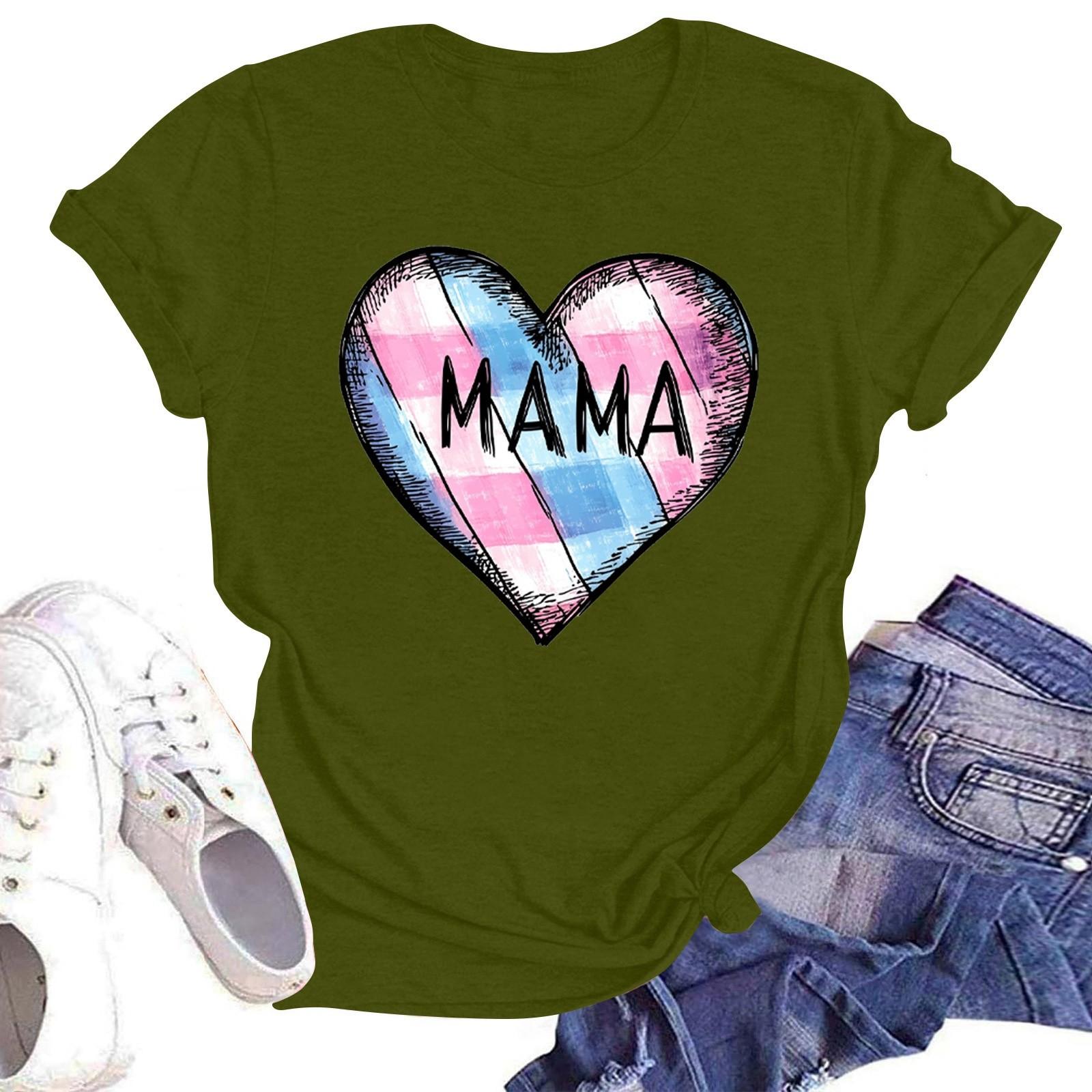 

Женская повседневная футболка с круглым вырезом и короткими рукавами с принтом L армия зеленый