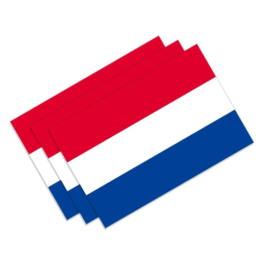 

3pcs Netherlands Flag Stickers Auto Motorcycle Decoration PVC Sticker Waterproof Styling Decals Car Exterior Accessories 3x2cm