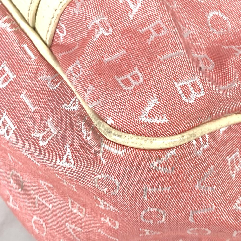 BVLGARI Logo mania Vertical Tote Bag Shoulder Bag Leather/Canvas pink/White