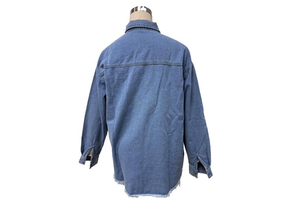 Women's Loose-Fit Brushed Denim Jacket