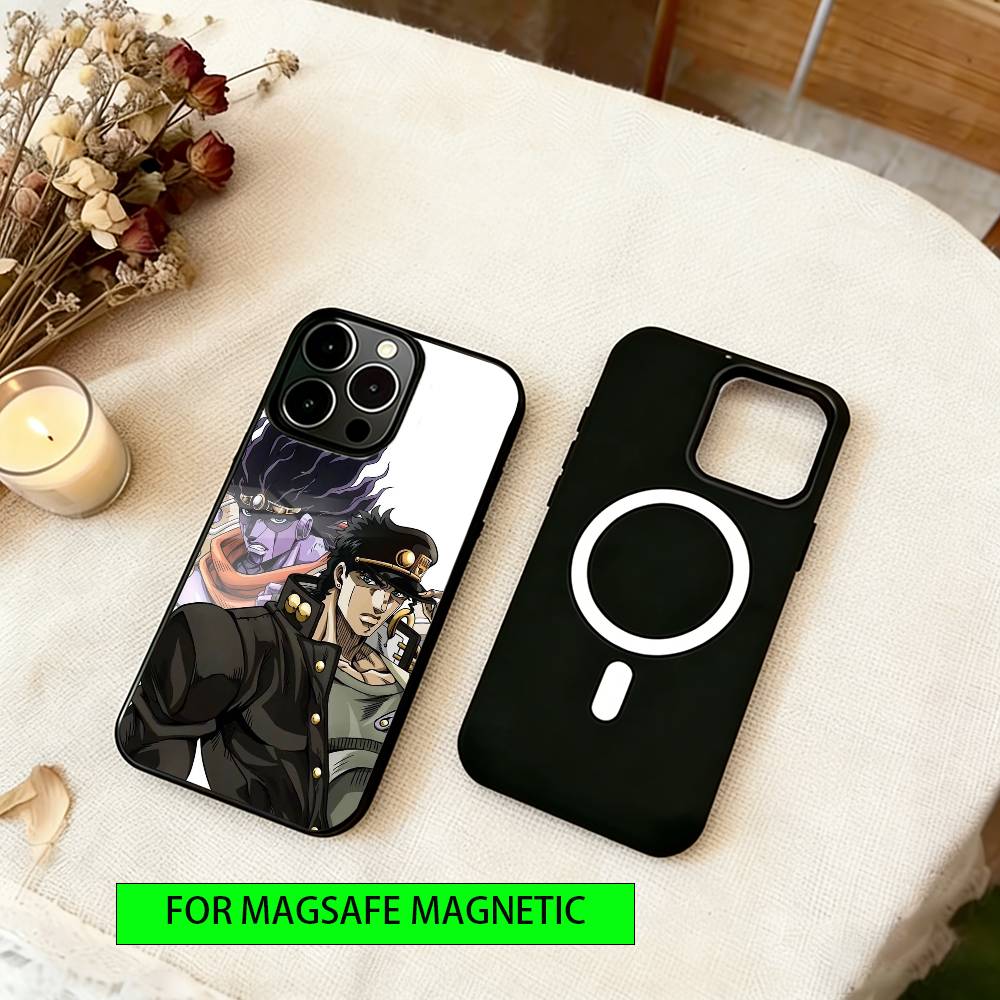 JoJo Bizarre Adventure Phone Case Magnetic with Magsafe Wireless Charging For iPhone17,16,15,14,13,12,11 Plus,Pro