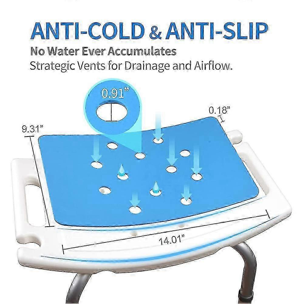Anti Slip Bath Chair with Padded Seat Portable Folding Stool for Elderly Children Bathroom Safety Use Support