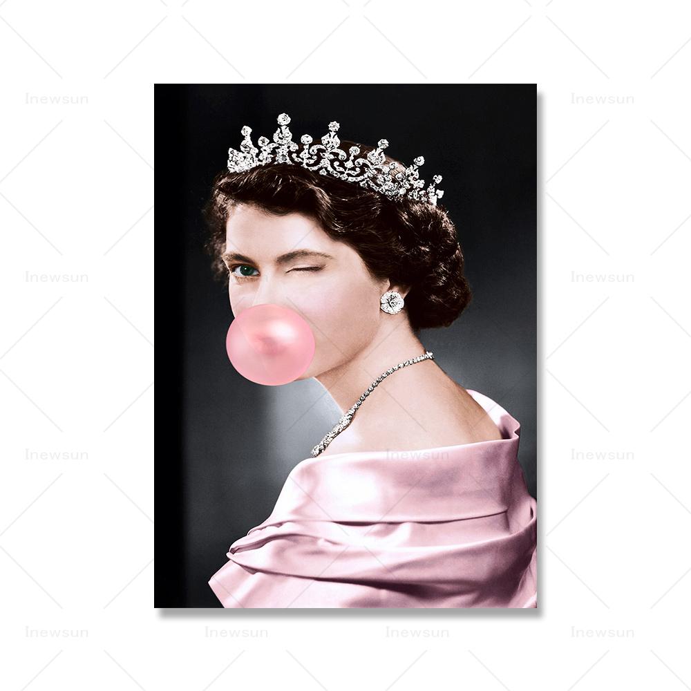 Elizabeth Print Altered Vintage Art Eclectic Wall Poster Canvas Painting Bubblegum Grappig Pictures Home Decoration Murals