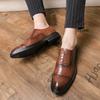Casual leather shoes men's British pointed business dress to work groom wedding nightclub hairstylist black Korean version men's shoes