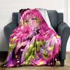 1pc Mitsuri Kanroji Blanket, Gift, for Men and Women, Soft Blanket, Good for Sofa Bed Couch Travel, Lightweight Flannel Blanket