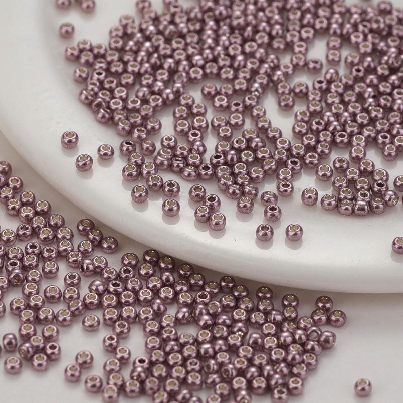 Premium 2.0mm Gold and Silver Glass Round Beads for DIY Jewelry Making