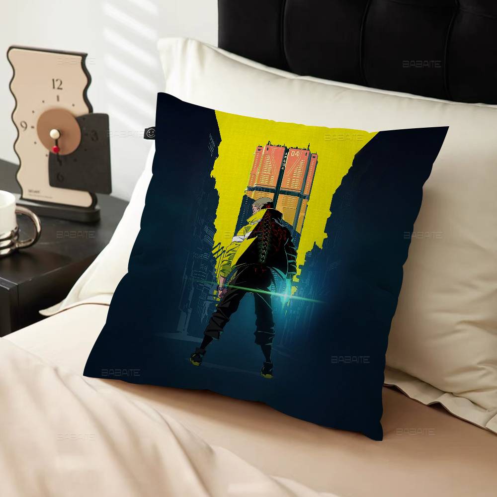 Anime C-Cyberpunk E-Edgerunners Pillow Cover Sofa Cushion Cover Home Room Decoration Children Gift