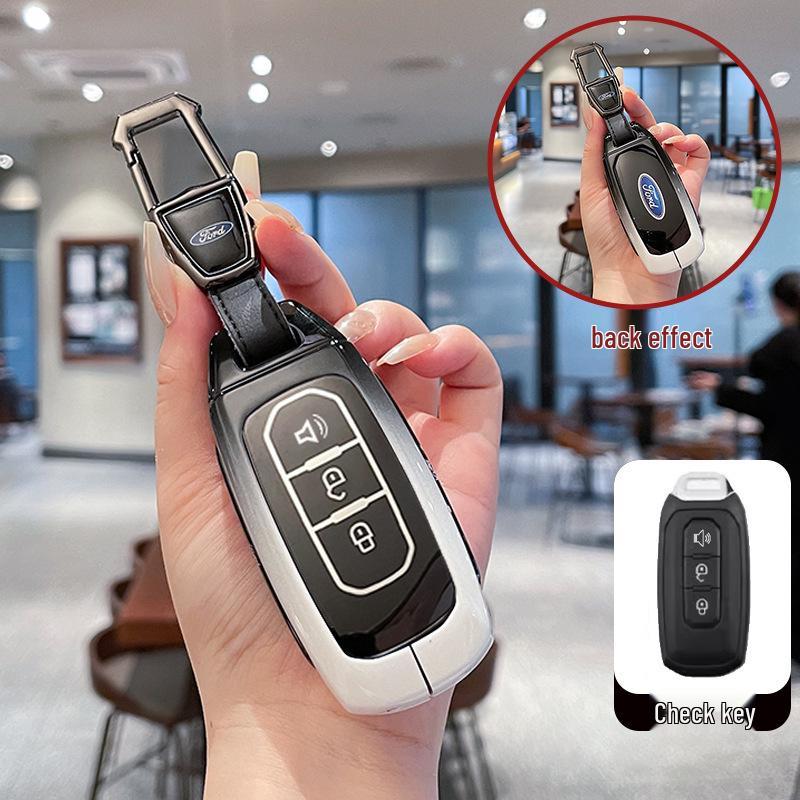 Metal Key Cover for 2022 Ford Jiangling Lingrui, Territory, New Generation, and Transit