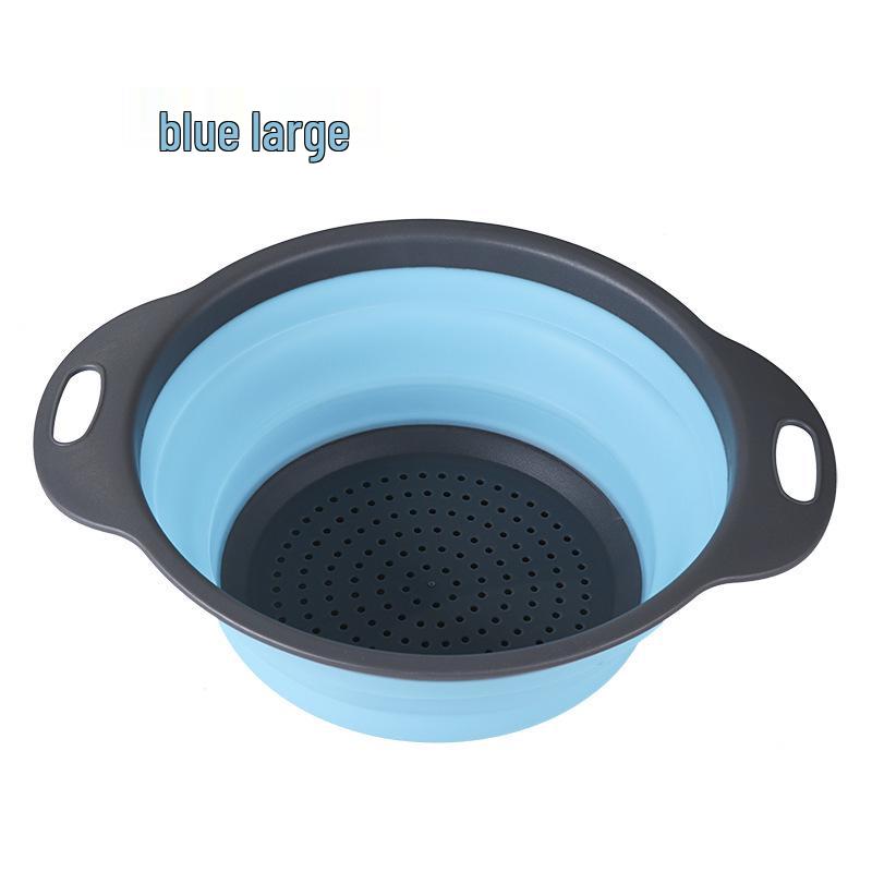 2-Piece Folding Colander & Drain Basket Set
