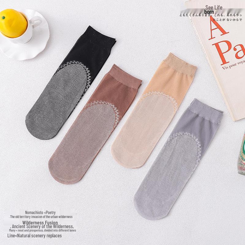 Women's Summer Thin Velvet Breathable Short Socks