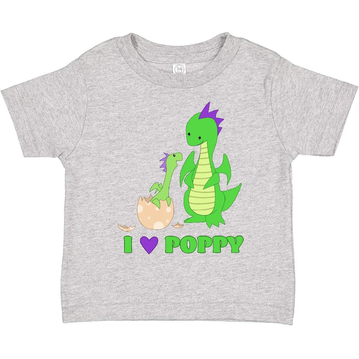Inktastic I Love Poppy Toddler T-Shirt Family Dragons Grandfather Grandpa Egg 150
