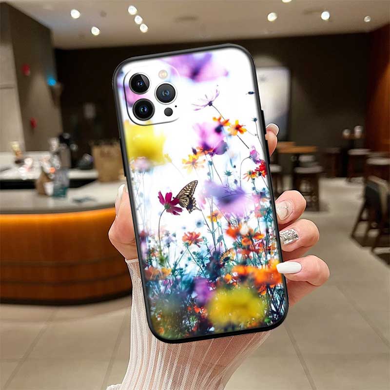UP22 Colorful Butterfly New High-End Shell Phone Case for iPhone 16 15 14 13 12 Pro Max Plus Mini