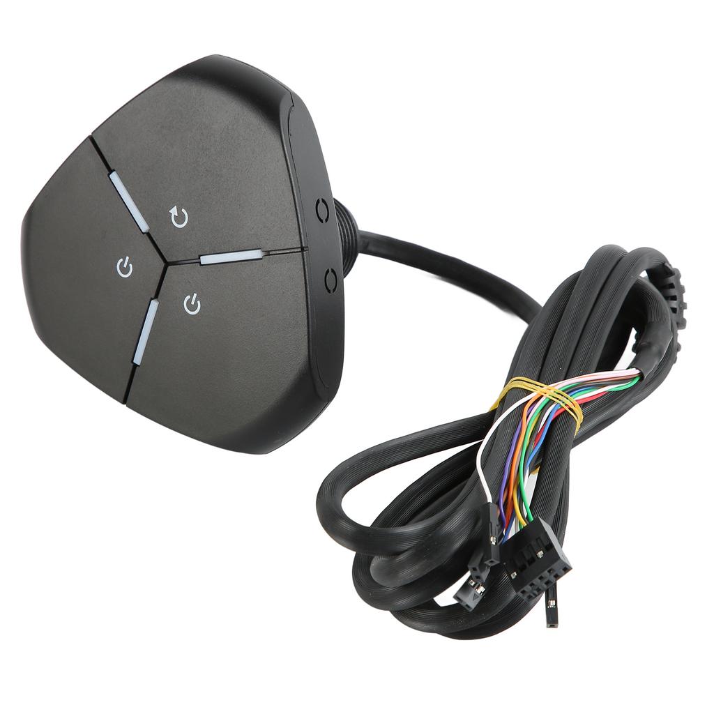 PC Power Button Dual Power Switch Sturdy Highly Durable ABS Desktop Computer Switch for Desktop Computer