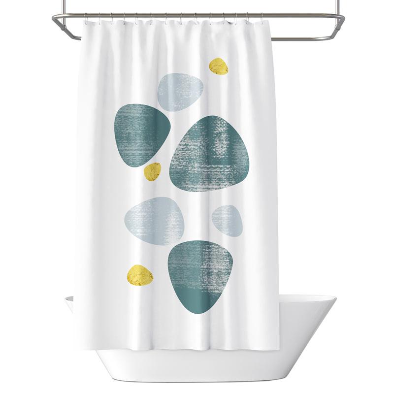 Bathroom Thickened Waterproof Curtain Mildew Proof Shower Curtain Shower Partition Curtain Shower Curtain Bathroom Curtain Free Perforation