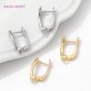 18K Gold Plated Shvenzy Earwires Fasteners,Brass Earring Fixtures,Earring Hooks Clasps Accessories,DIY Earring Making Supplies