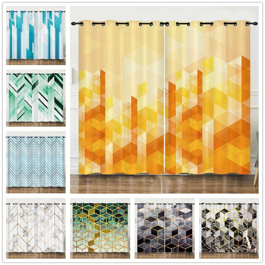 Curtain Prism 3D Digital Printing Blackout Curtain Punching