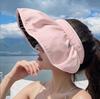 Wide Brim Shell Sunscreen Hat for Women UV Protection Beach Hat Summer Hairband Dual Purpose Sun Hat for Gardening Fishing