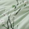 Sage Green Floral Duvet Cover Twin Queen 2/3 Pieces Flower Plum Blossom Bedding Set Reversible Botanical Branch Comforter Cover