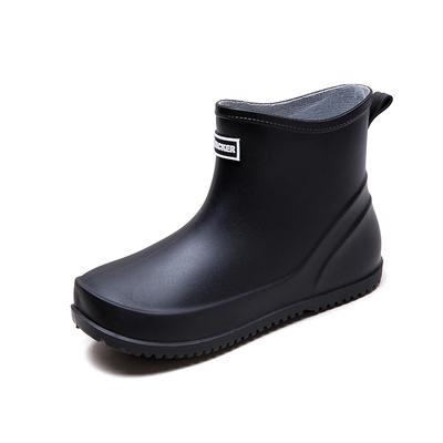 Damen Hochwertige Gummi-Stiefeletten Wasserdicht Atmungsaktiv für Sommer Herbst Regen mit Runder Zehenkappe PVC Innensohle Position