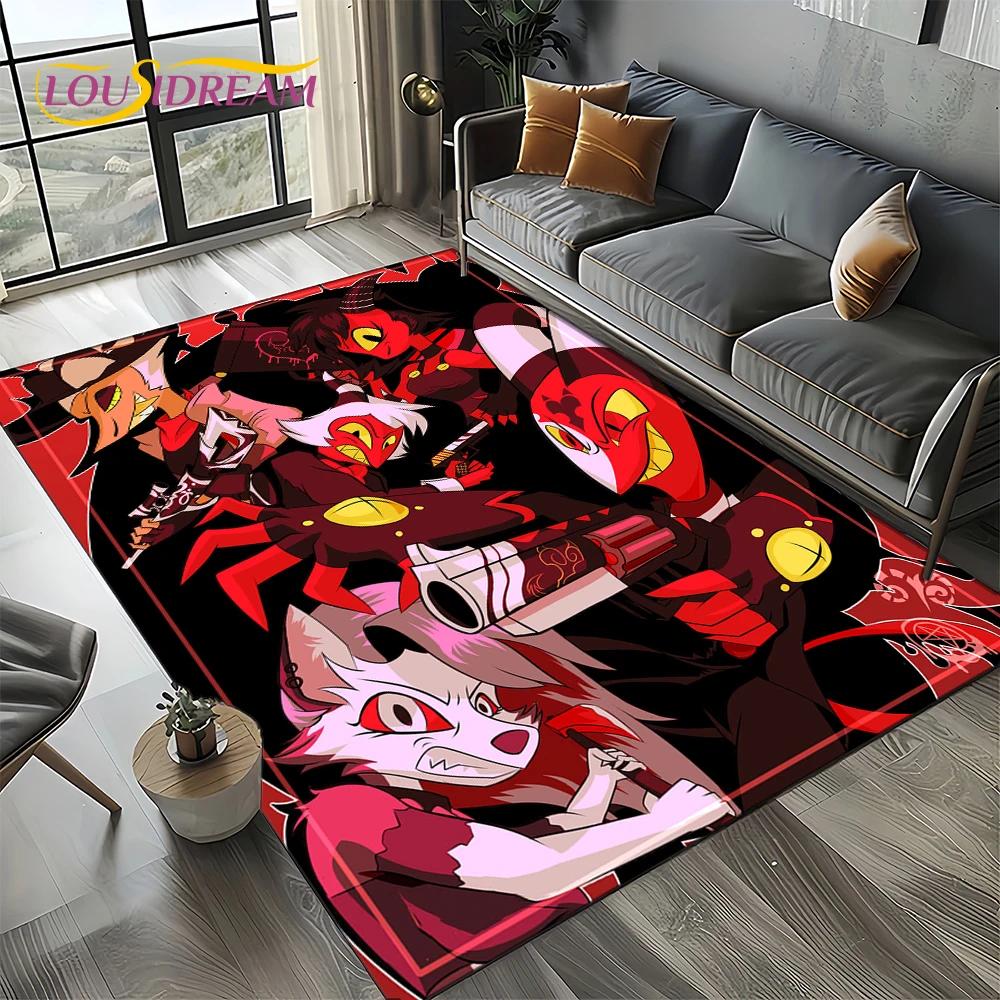 2025 H-Helluva Boss Blitzo Cartoon Carpet Rug for Bedroom Living Room Home Sofa Decoration,kids Game Play Decor Floor Mat Gift
