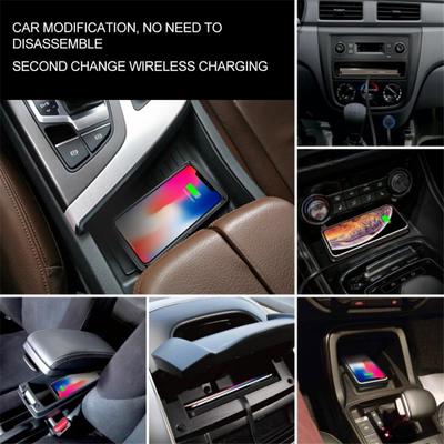 15W Car Phone Charger Wireless Fast Charging Pad For iPhone Samsung Universal