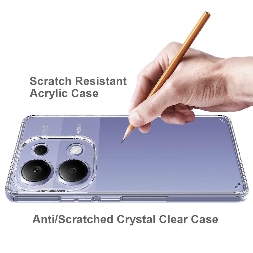 Für Xiaomi Redmi Note 13 Pro 4G/Poco M6 Pro 4G Klare Hülle TPU+Acryl Rückseite Handyhülle