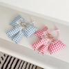 Portable Grid Bowknot Phone Charm for Bagpack Bag Pendant Keychain Keyring Gift